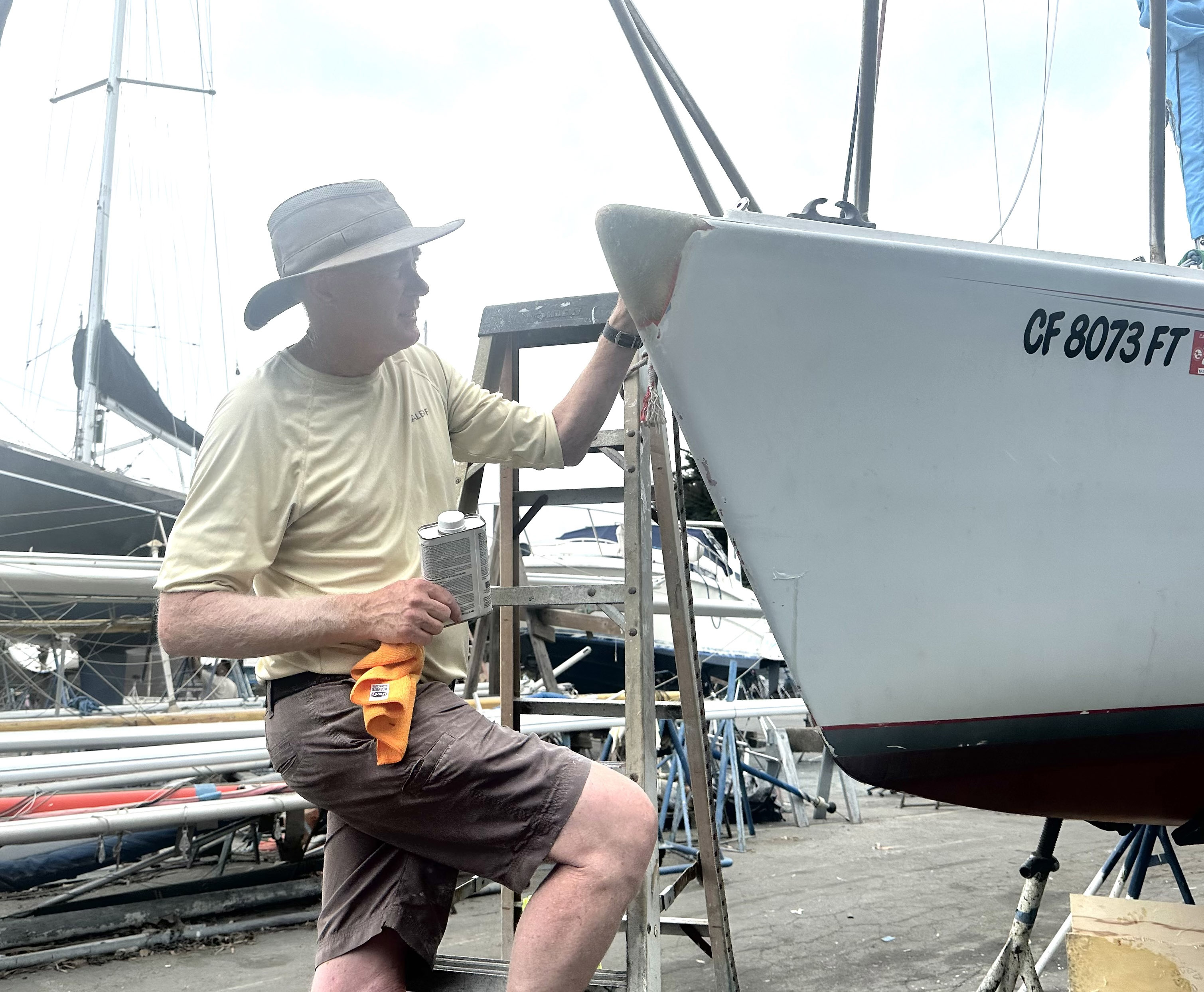 David working on Zena