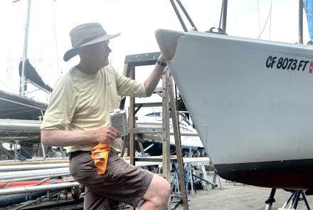 David working on Zena