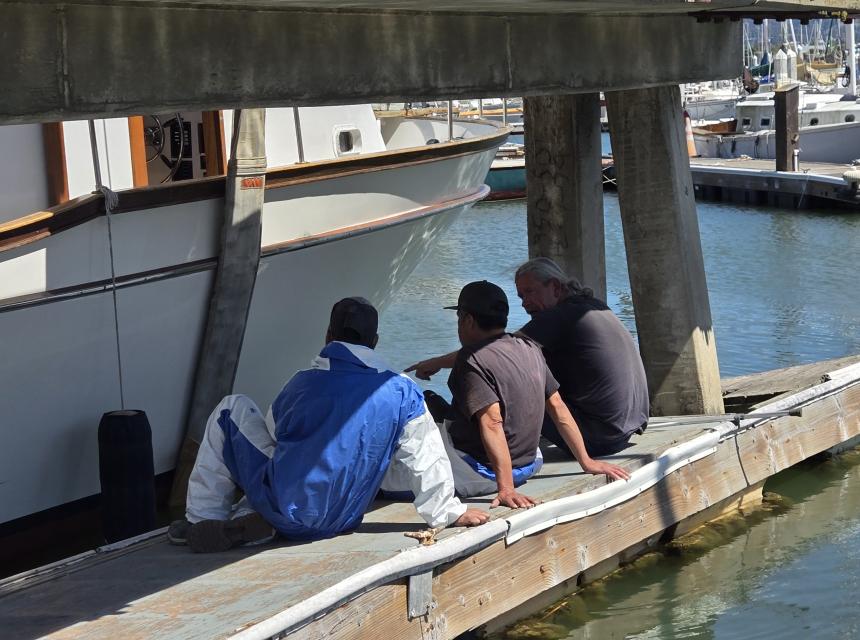 Checking the thru hull 